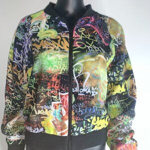 Rachel Roy Graffiti Bomber Jacket